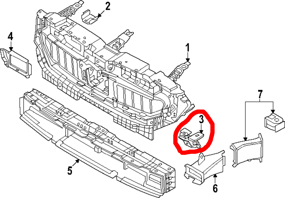 Държач/опора за предна броня BMW G60 2бр.