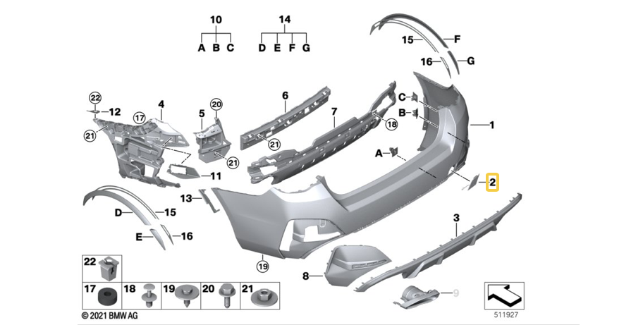 Капачка за кука BMW i4 / G26